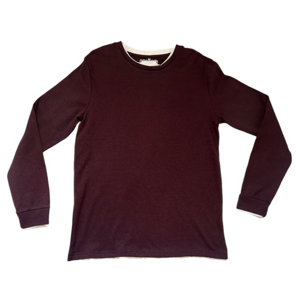 NWT Denim & Flower By Ricky Singh Men’s Small Long-Sleeve Red Crew Neck Pullover - Picture 1 of 9